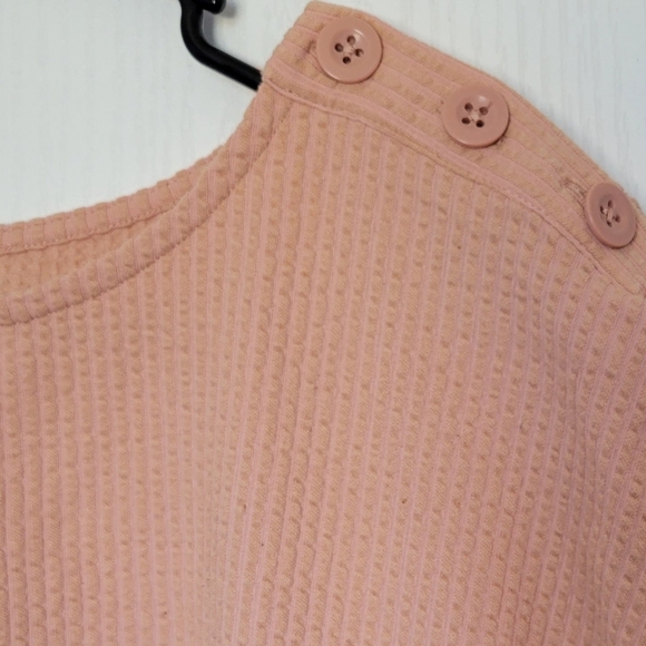 Madewell Seersucker Button Shoulder Top Size: Small - Picture 4 of 4